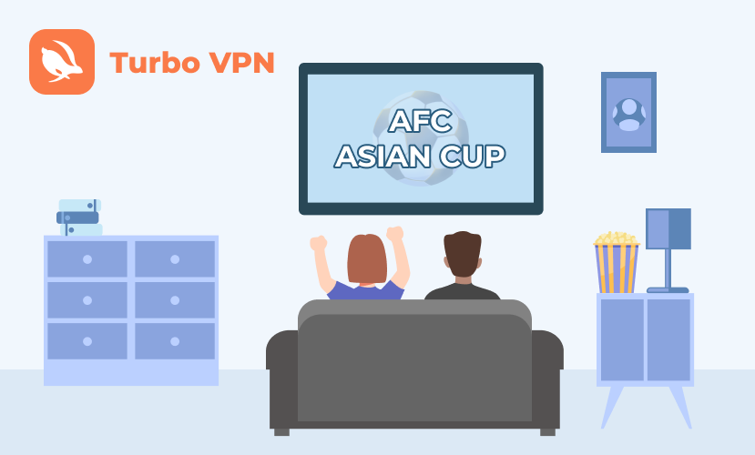 unblock AFC live online with Turbo VPN 